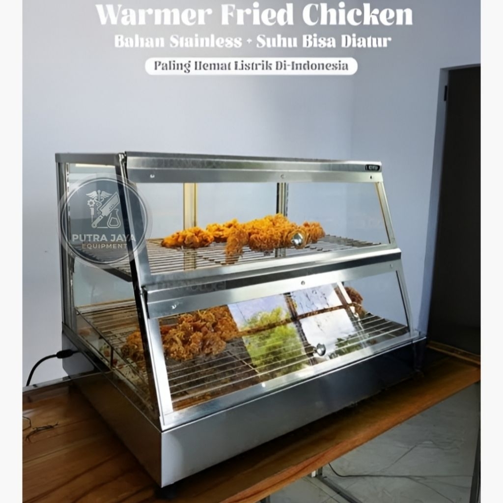 Fried chicken display 80×50×60 / food warmer display / showcase fried chicken / display fried chicke