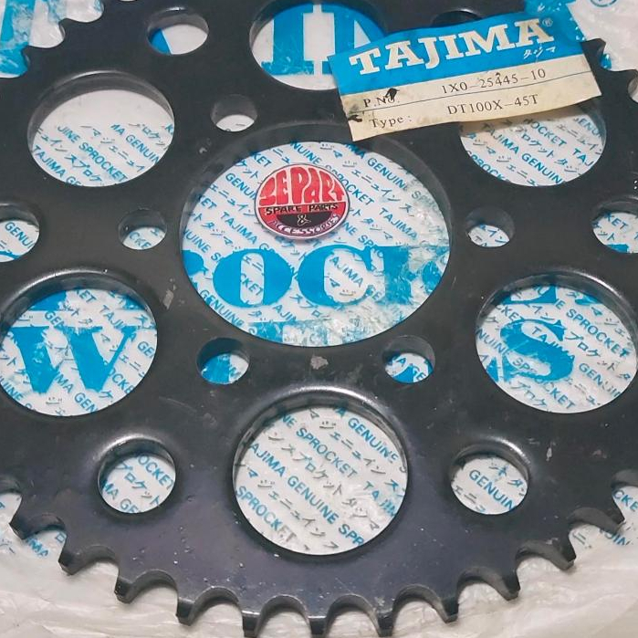 Tajima Gir Belakang DT100 DT DT100X 45T 428 Rear Gear Yamaha Trail Original Sesuai Foto Motorcycle