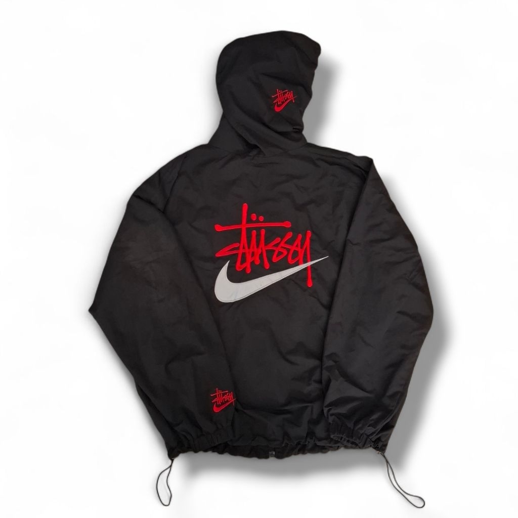 windbreaker stussy X nike big logo