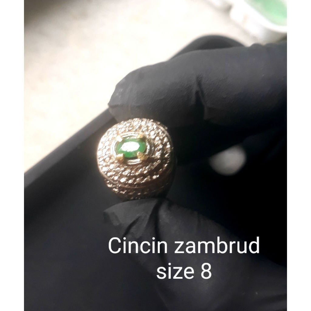 cincin Natural batu zambrud natural emerald beryl