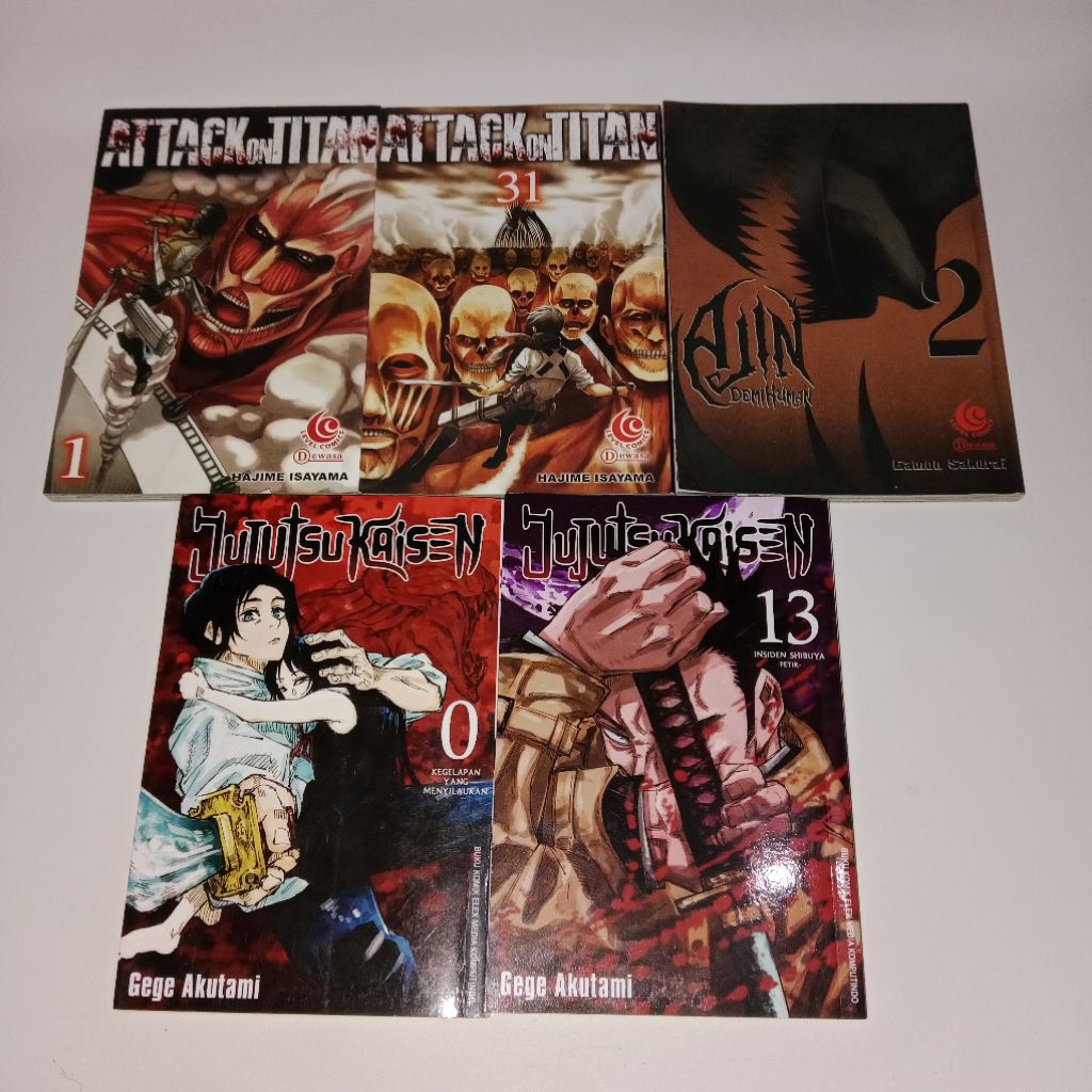 [PRELOVED] KOMIK JJK, AOT & AJIN