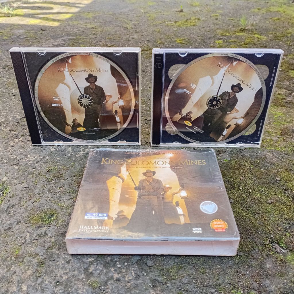 VCD King Solomon's Mines (2004) 3 Disc Teks Indonesia Original Hallmark Entertainment VideoCD