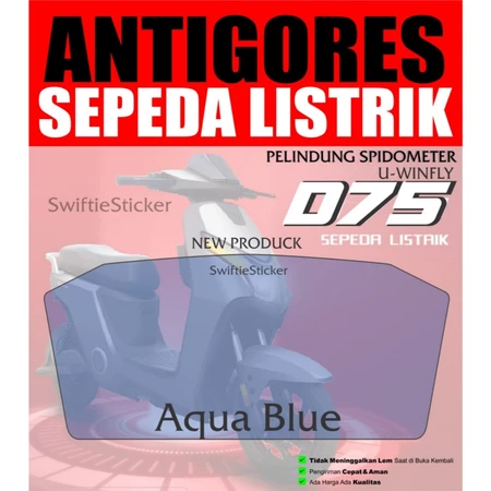 Bisa COD Antigores Speedometer Sepeda Listrik Uwinfly D75 Sticker Speedometer Sepeda Listrik Uwinfly