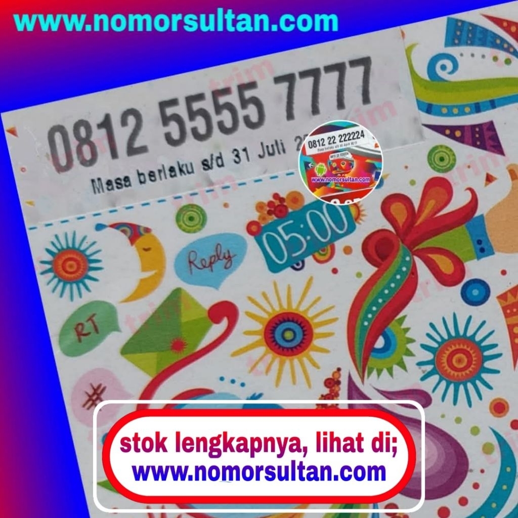 Kartu perdana nomor cantik simpati dobel kwartet 7777