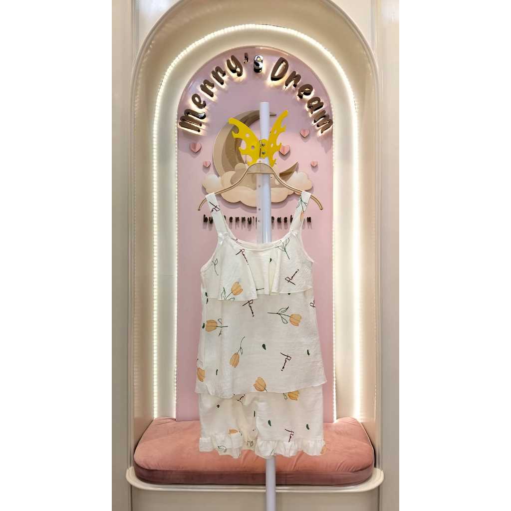 Setelan Pendek Yukensi Import | Setelan Yukensi Wanita Kekinian | Baju Tidur Tanpa Lengan Import | Y