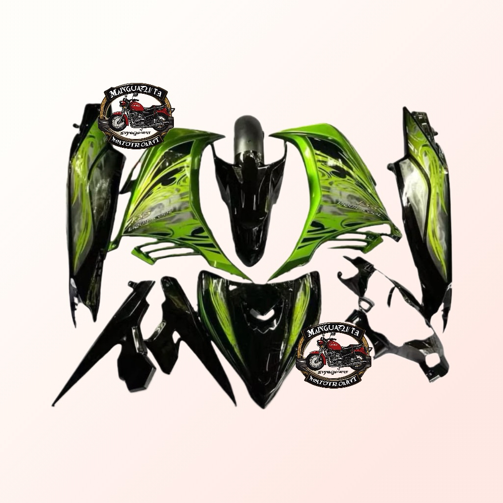 COVER BODY HALUS FULLSET JUPITER MX NEW 135 HIJAU