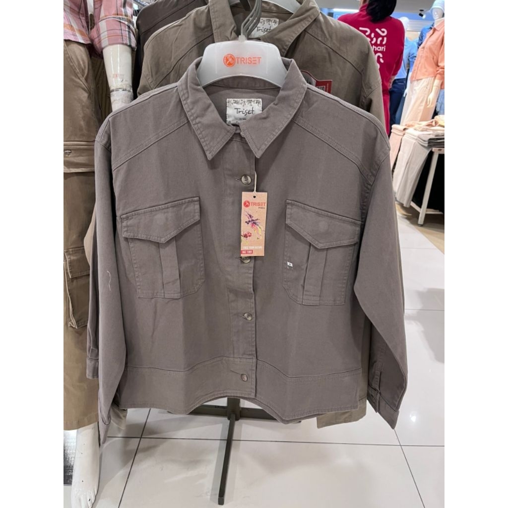TRISET Casual Outer kemeja wanita size S M L XL