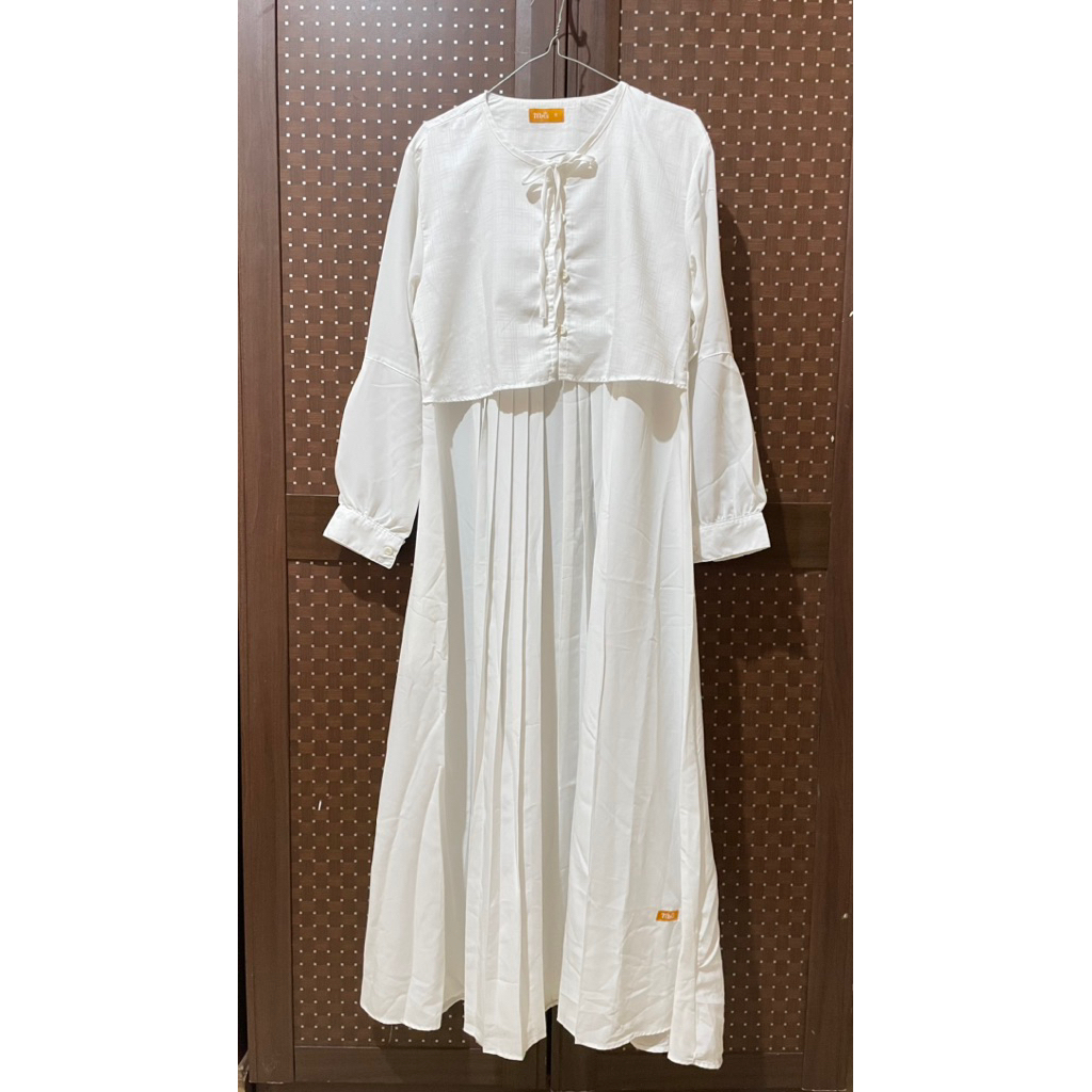 Preloved PL Gamis Dress putih white haji umroh brand Nibras