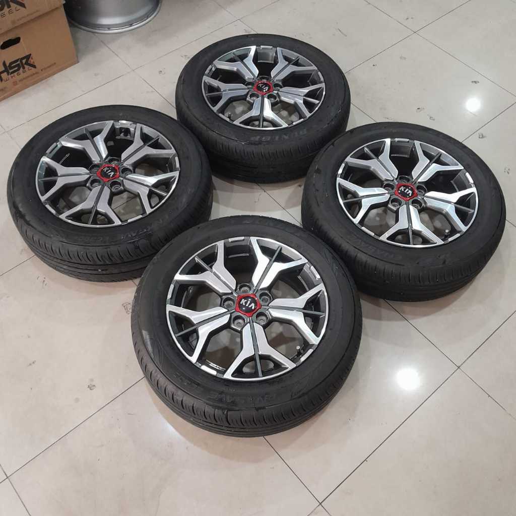 VELG SEKEN MOBIL RACING ORI KIA RING 17 LEBAR 6,5 ET49 BAUT 5X114,3 PLUS BAN 215/60 R16