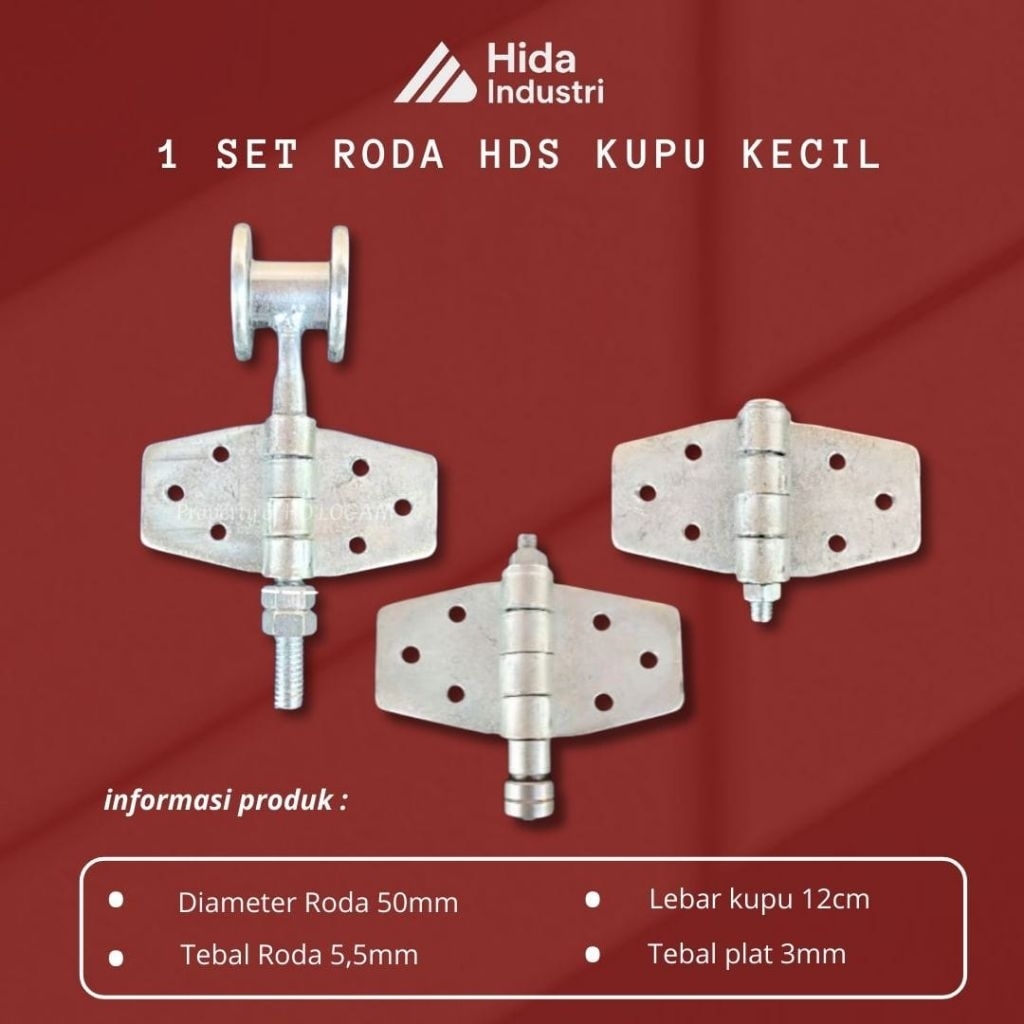 (PROMO) Satu Set Engsel Henderson Kupu Kecil - Roda Atas - Engsel Tengah Engsel Bawah Kuning