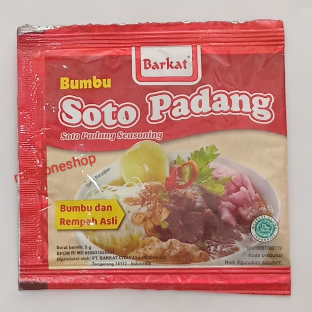 Bumbu SOTO PADANG BARKAT Bumbu dan Rempah Asli Sachet 5gr