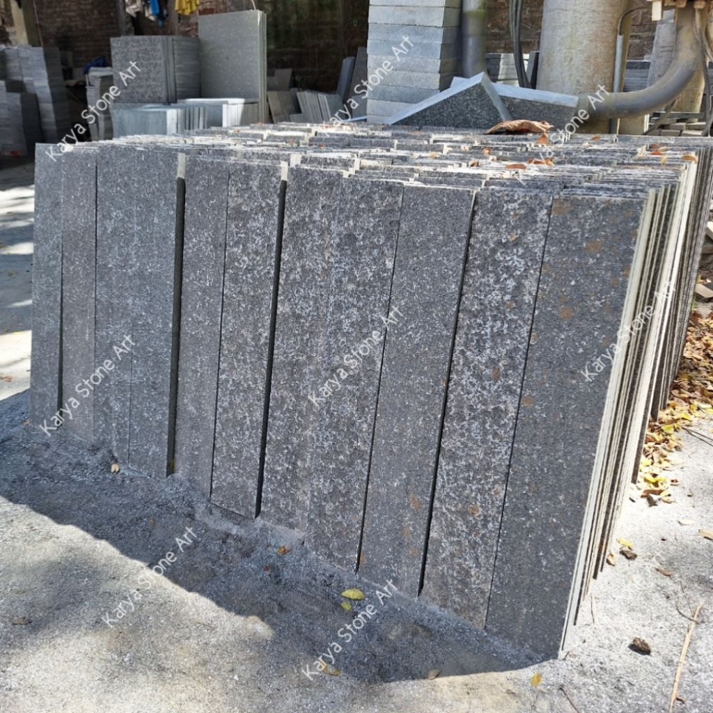 Batu Alam Andesut Bakar | Andesit Hitam Bakar | Andesit Flammed