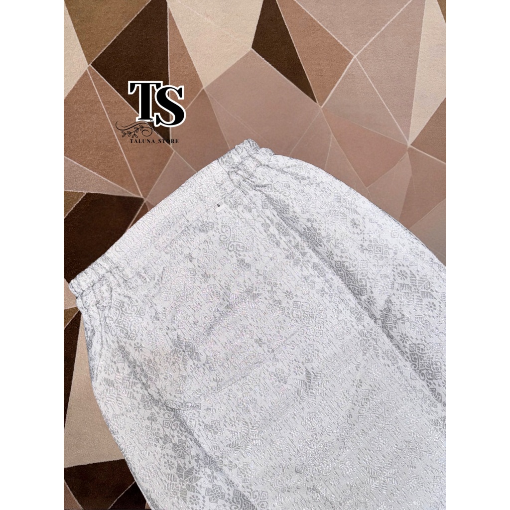 Rok songket /Rok Songket Span Karet Kiri Kanan /Rok Songket Model Belah Depan/ Rok Songket Span