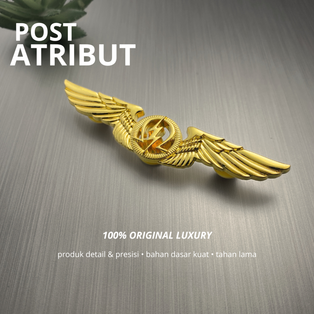 100% LUXURY Brevet Elektro TNI AU / Wing Elektro TNI AU Luxury / Pin Luxury / Brevet Luxury / Elektr