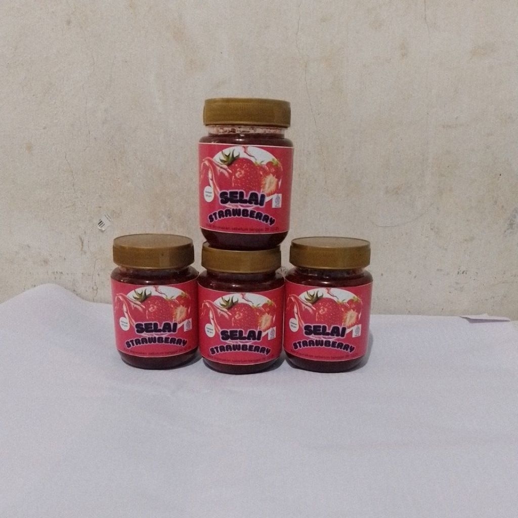 Strawberry jam korea/selai strawbery Aslina Bandung Ciwidey 220grm