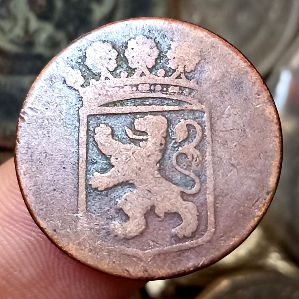 Koin Kuno Indonesia Netherlands East Indies VOC  1 Duit Dutch province of Zeeland