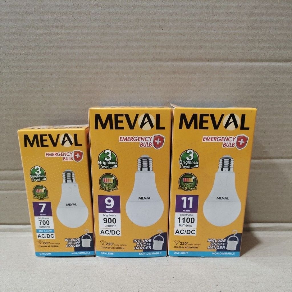 lampu led meval emergency buld