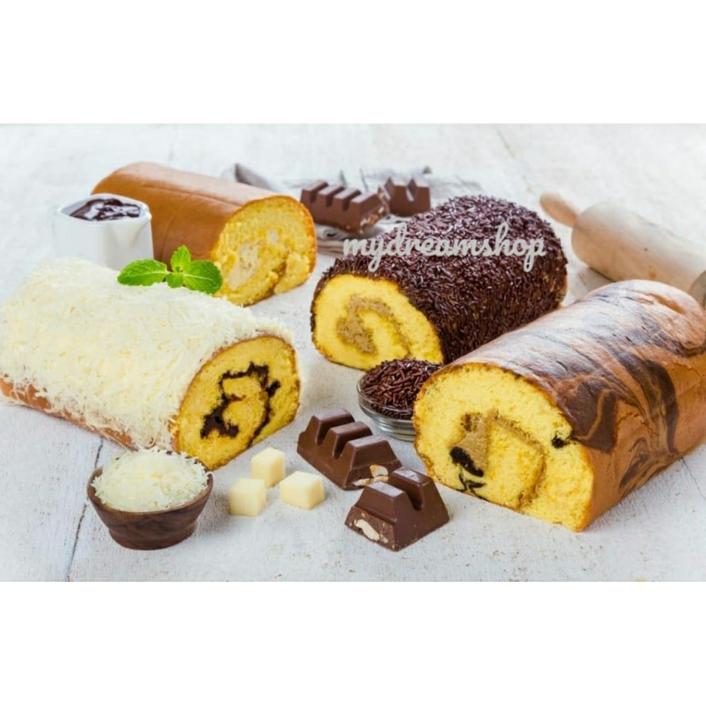 Bolu Gulung Coklat Keju Mocca Meses