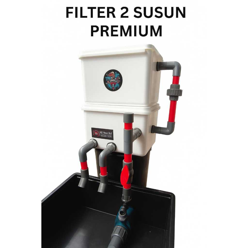Filter aquarium dan kolam 2 susun tricke box filter
