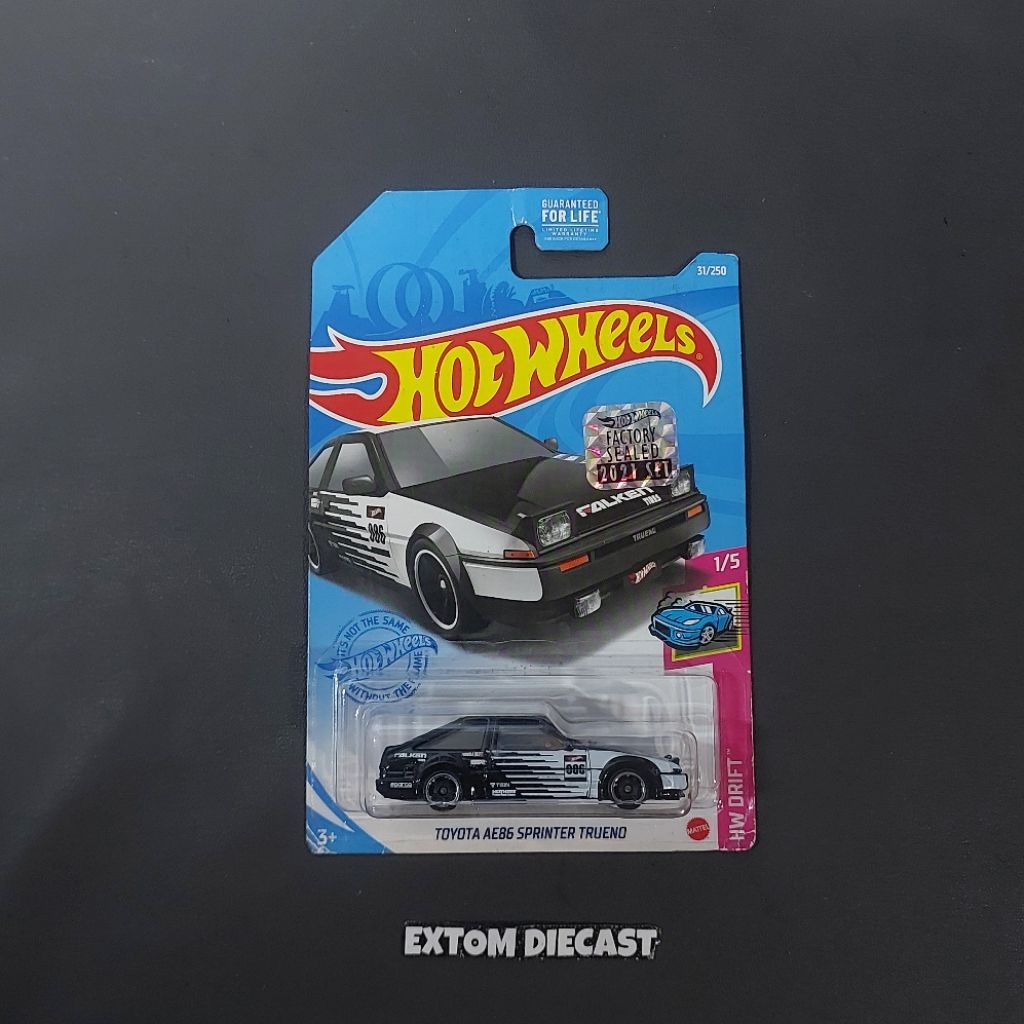 Hotwheels Toyota AE 86 Falken Black Factory Sealed