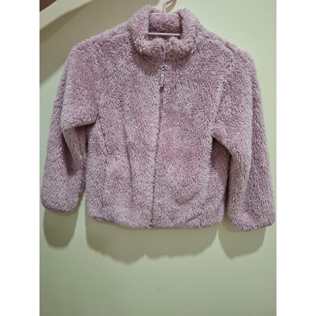 jaket bulu bulu fleece anak uniqlo second