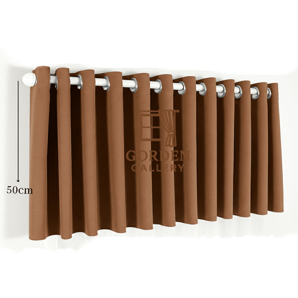 Poni Gorden Blackout Polos Gelombang Khusus Poni Saja Pisah Atas Horden Tirai Pintu Jendela