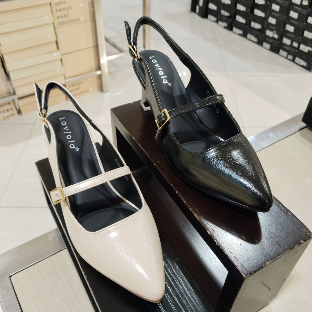 LAVIOLA‼️ sandal tali selop wanita hak 7cm mewah