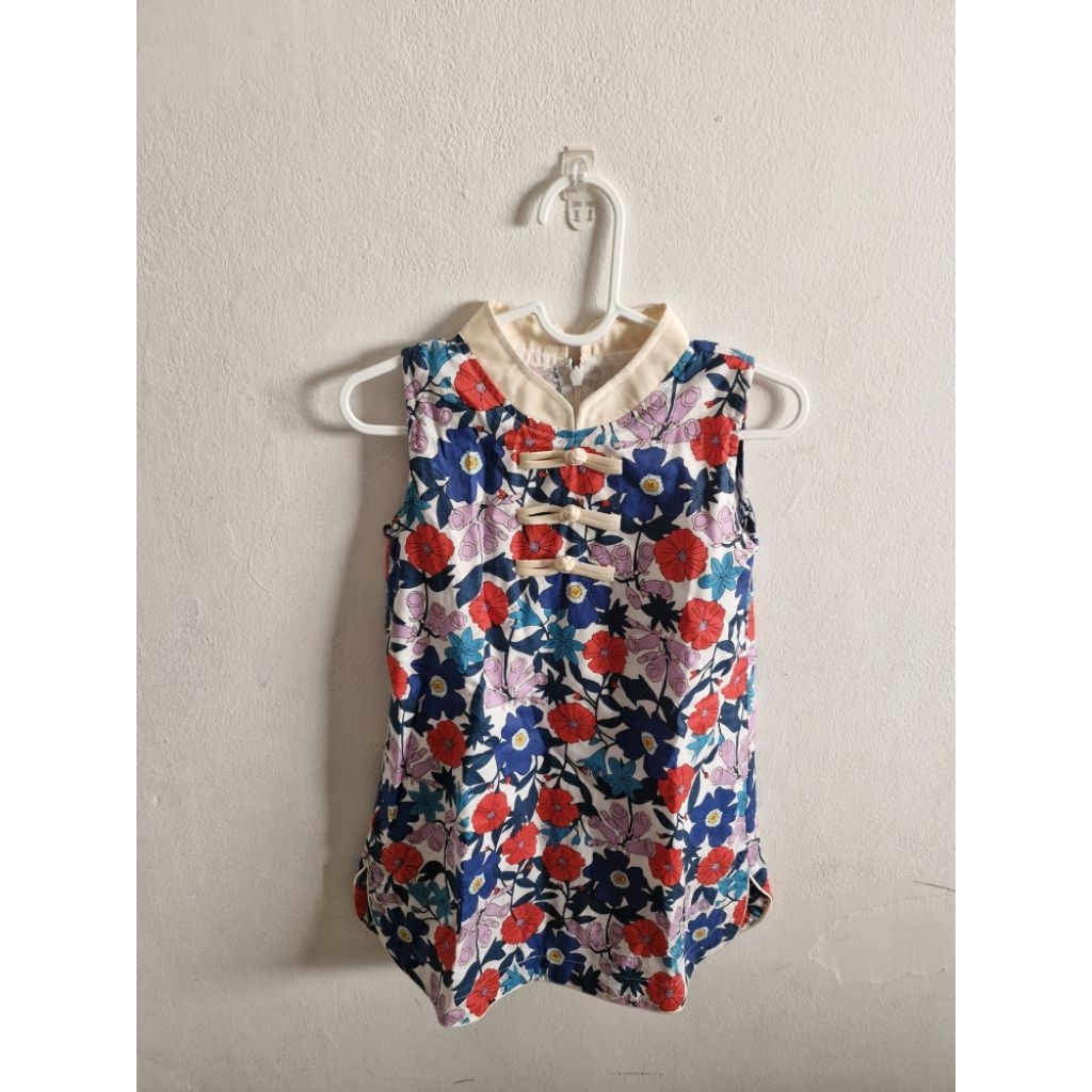 [PRELOVED] Dress anak Flower - Blue dress