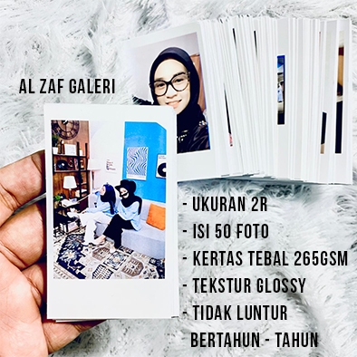 Cetak Foto Polaroid Isi 50 Lembar Hitam Dan Putih Kertas Tebal Glossy 260gsm