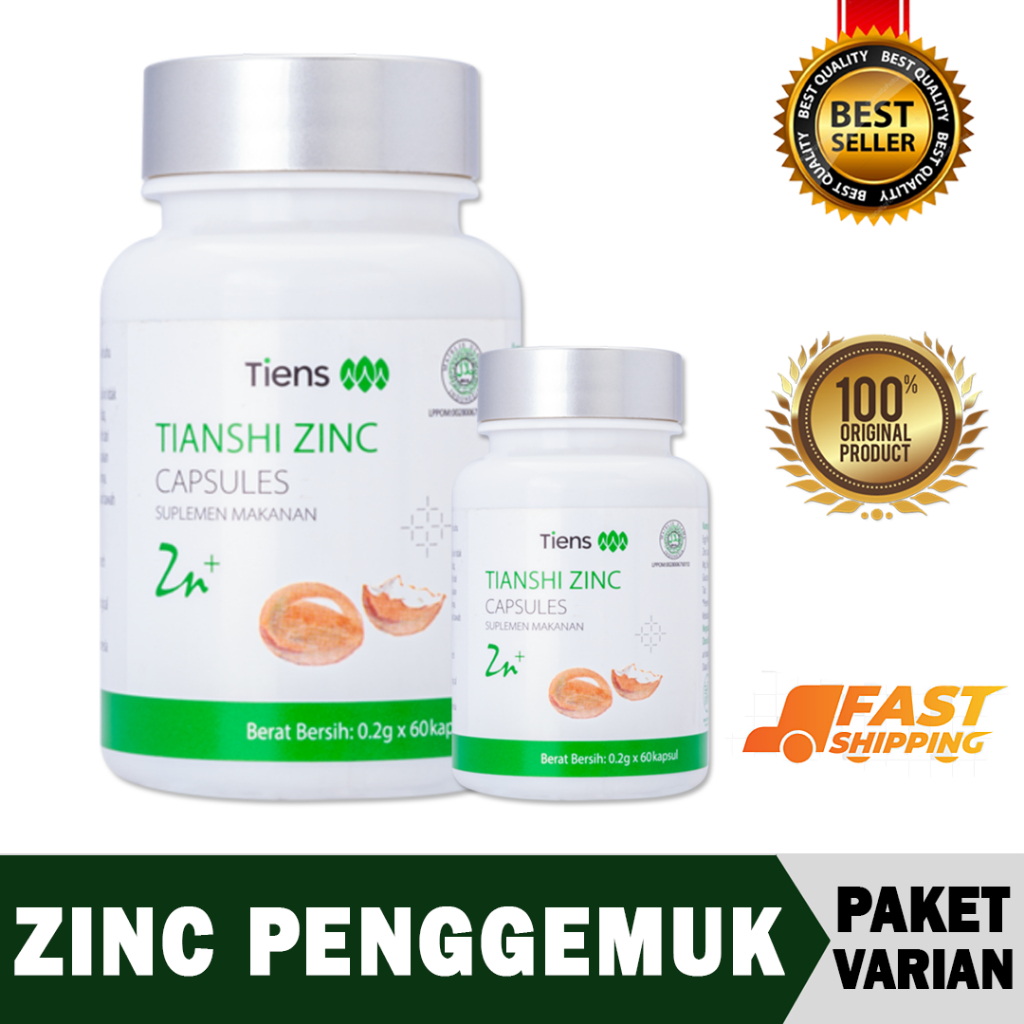 Penggemuk Badan Tiens Zinc Spirulina Original – Suplemen Penambah Nafsu Makan Anak Dewasa Aman BPOM