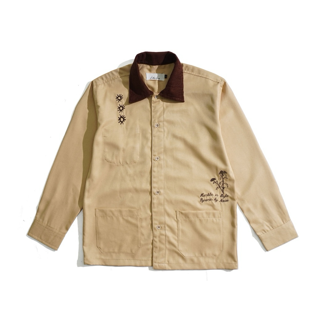 Kiko ina Corduroy Collar Bloom Shirt