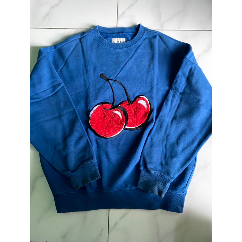 crewneck cn kirsh biru second preloved