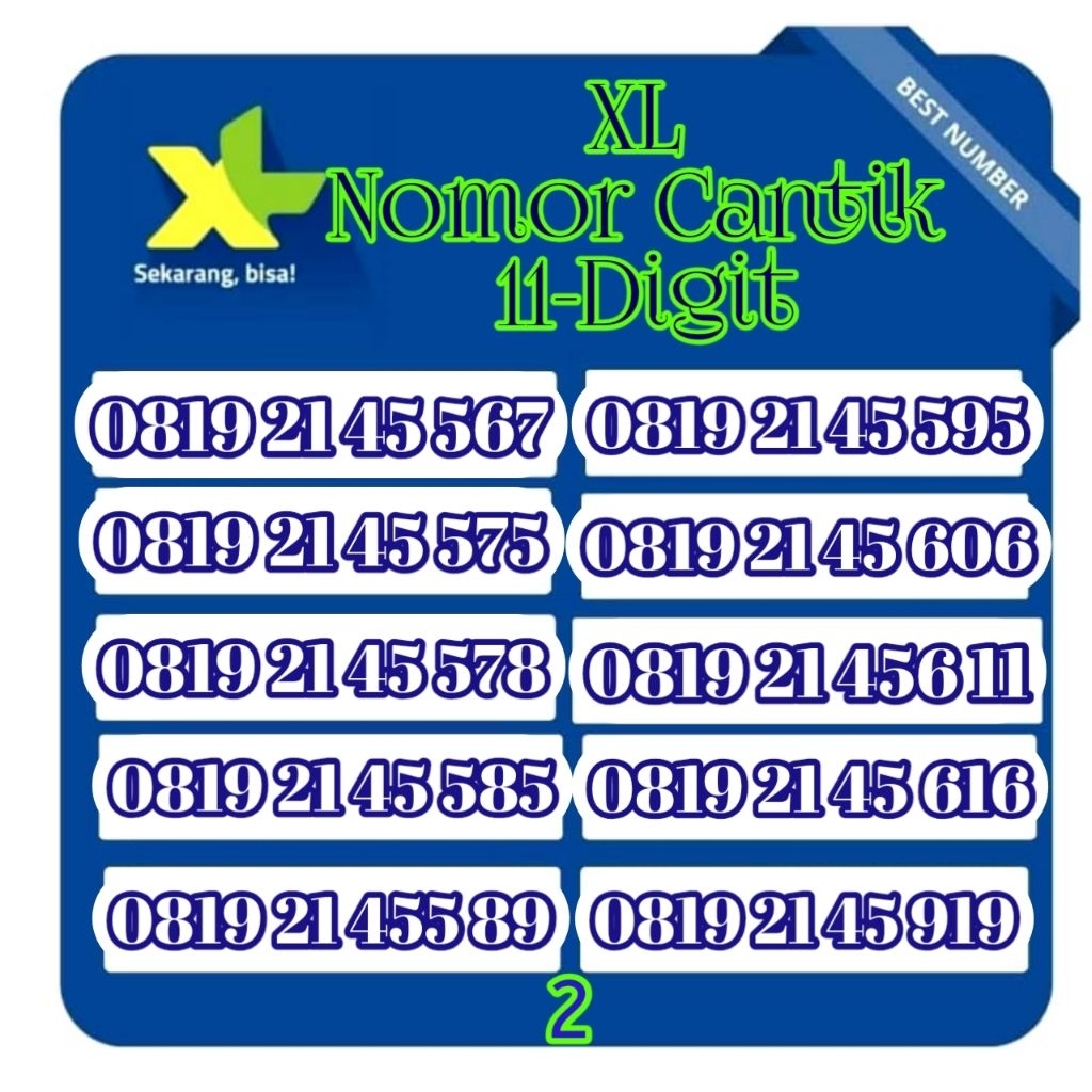 promo kartu perdana XL nomor cantik 11Digit(Cek Deskripsi)