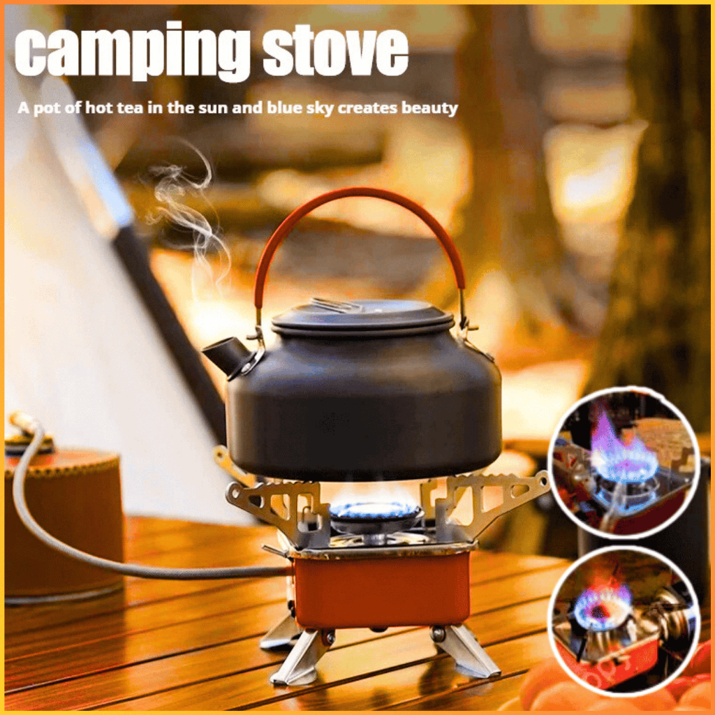 COD KOVAB Kompor Gas Camping Mini Portable Lipat 1 Set Lengkap Outdoor Ultralight Stove - K-202