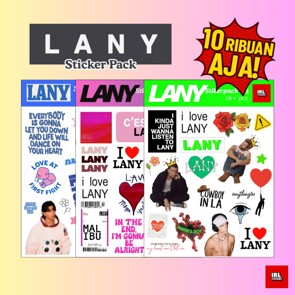LANY Sticker Pack Waterproof Vinyl Merchandise Doff