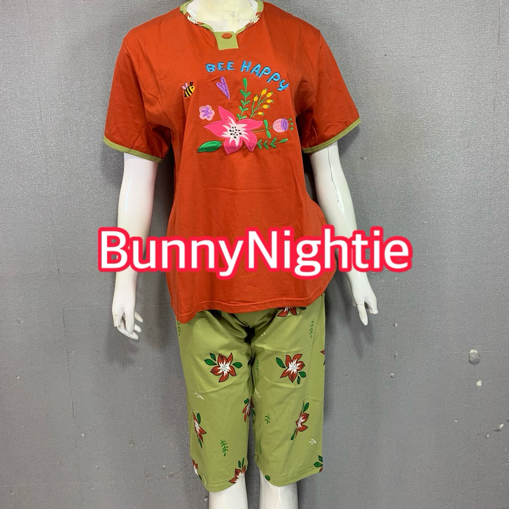 BunnyNightie - 2. 3/4 Daililan Standar | Baju Tidur Wanita Dewasa | Baju Tidur Daililan | Piyama | C