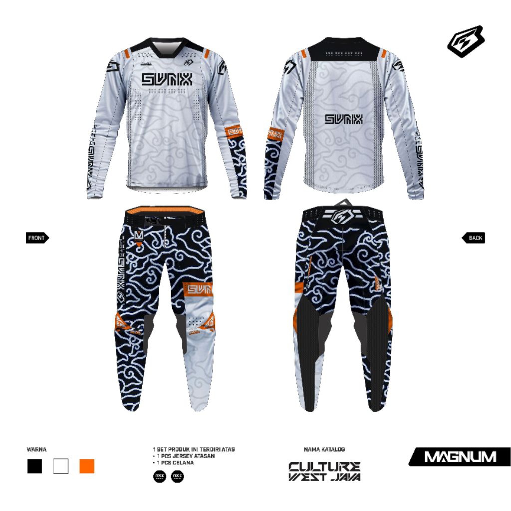 JERSET SVNX TYPE MAGNUM / JERSEY SET MOTOCROSS / JERSET MAGNUM CULTURE WEST JAVA