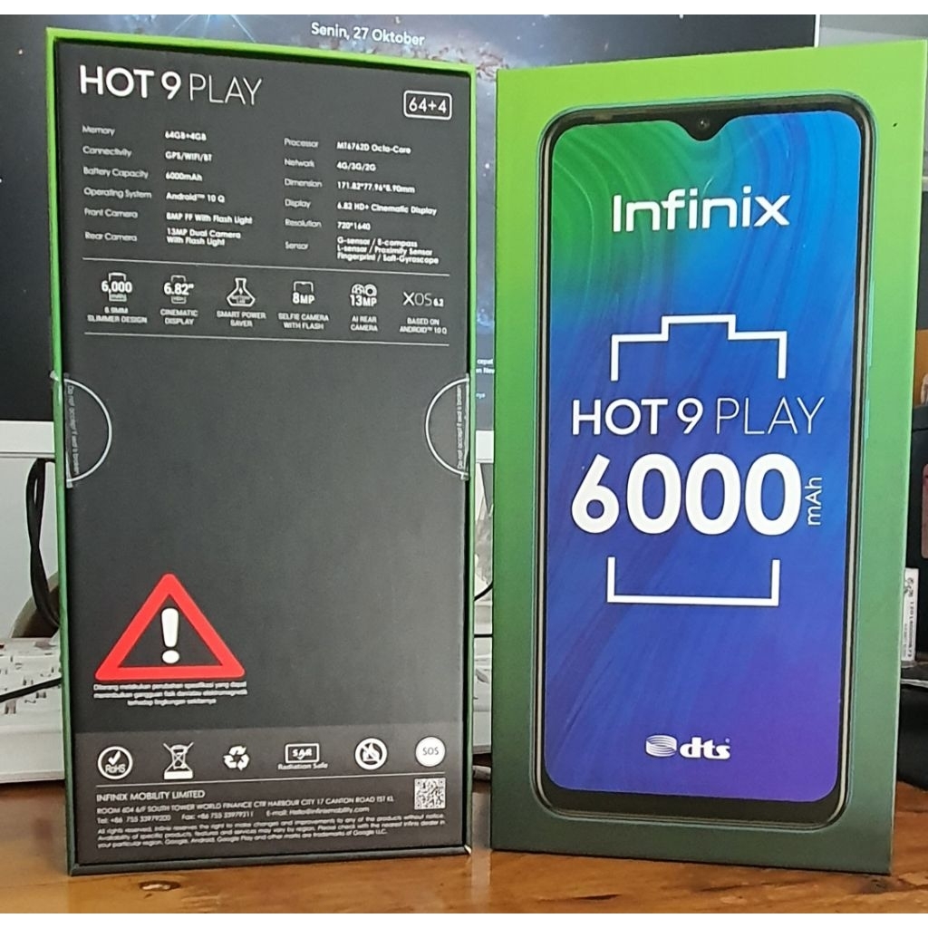 KOTAK/ BOX HANDPHONE INFINIX HOT 9 PLAY