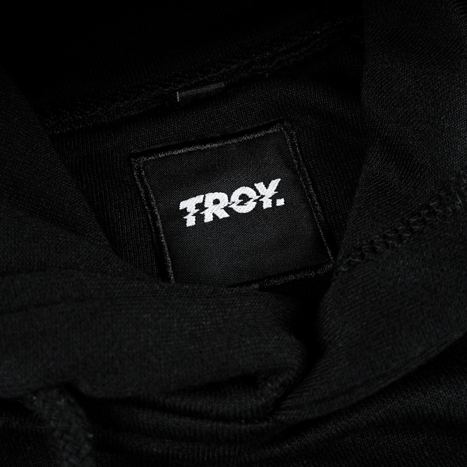 Troy Company Boxy Hoodie Starlight Black Atelier - Hoodie Boxy Reflective Hitam BSH 3374