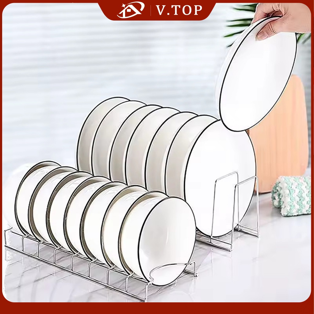 Stainless Rak Piring Mangkuk  Rak Pengeringan Piring  Rak Pengering Tutup  Rak Peniris Mangkuk Pirin