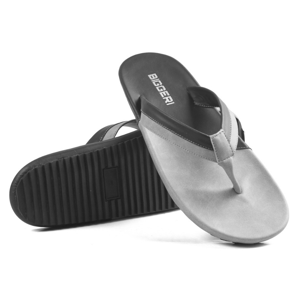 BIGGERI Sandal Jepit Pria Ukuran 44 45 46 47 Big Size Jumbo Original Hitam Putih Karet BG 371