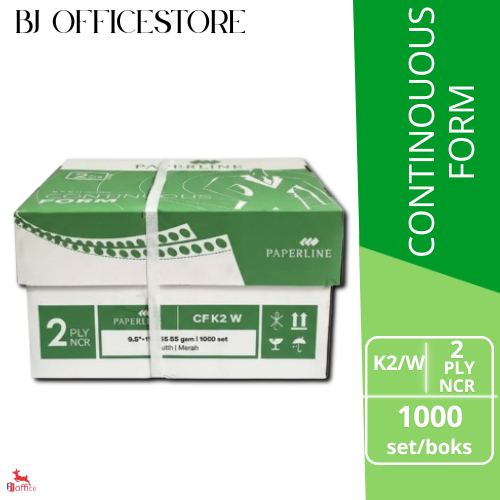 Kertas Continuous Form 2 Ply Warna Paperline / CF K2 W