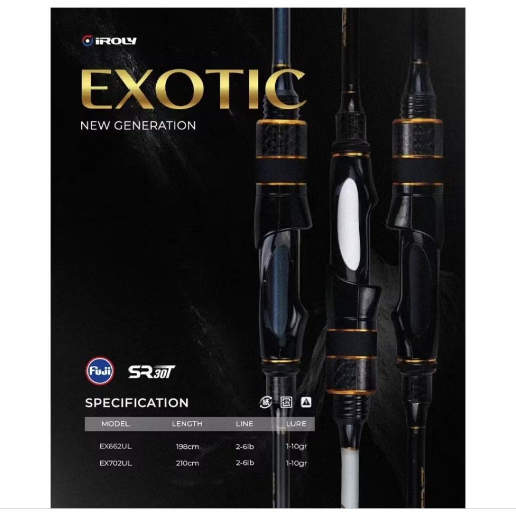 ROD SPINNING IROLY EXOTIC NEW GENERATION 2025 SR30T SOLID CARBON