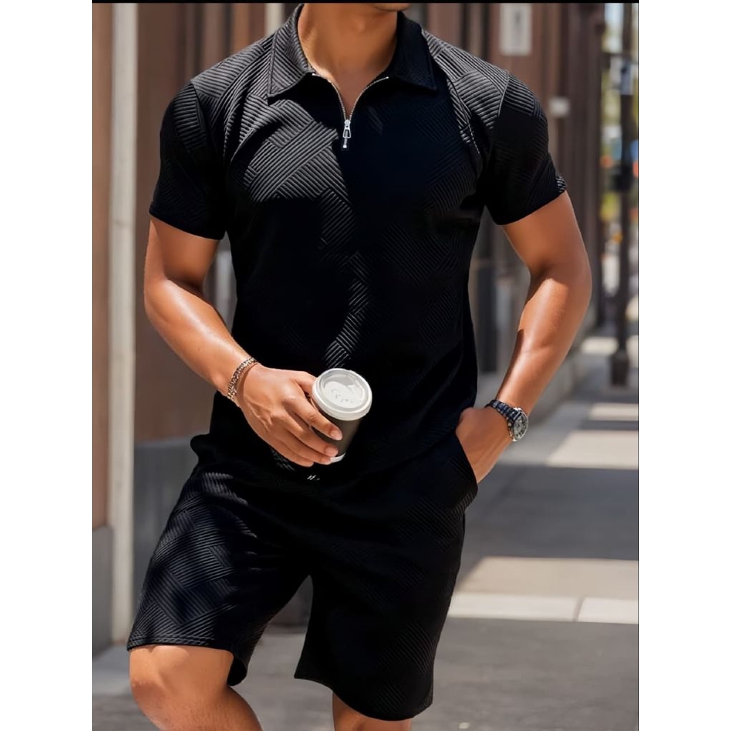 POLO SHIRT ONESET SETELAN KEREN KEKINIAN PRIA WANITA SET CELANA KNIT PREMIUM IMPORT KAOS KERAH KASUA