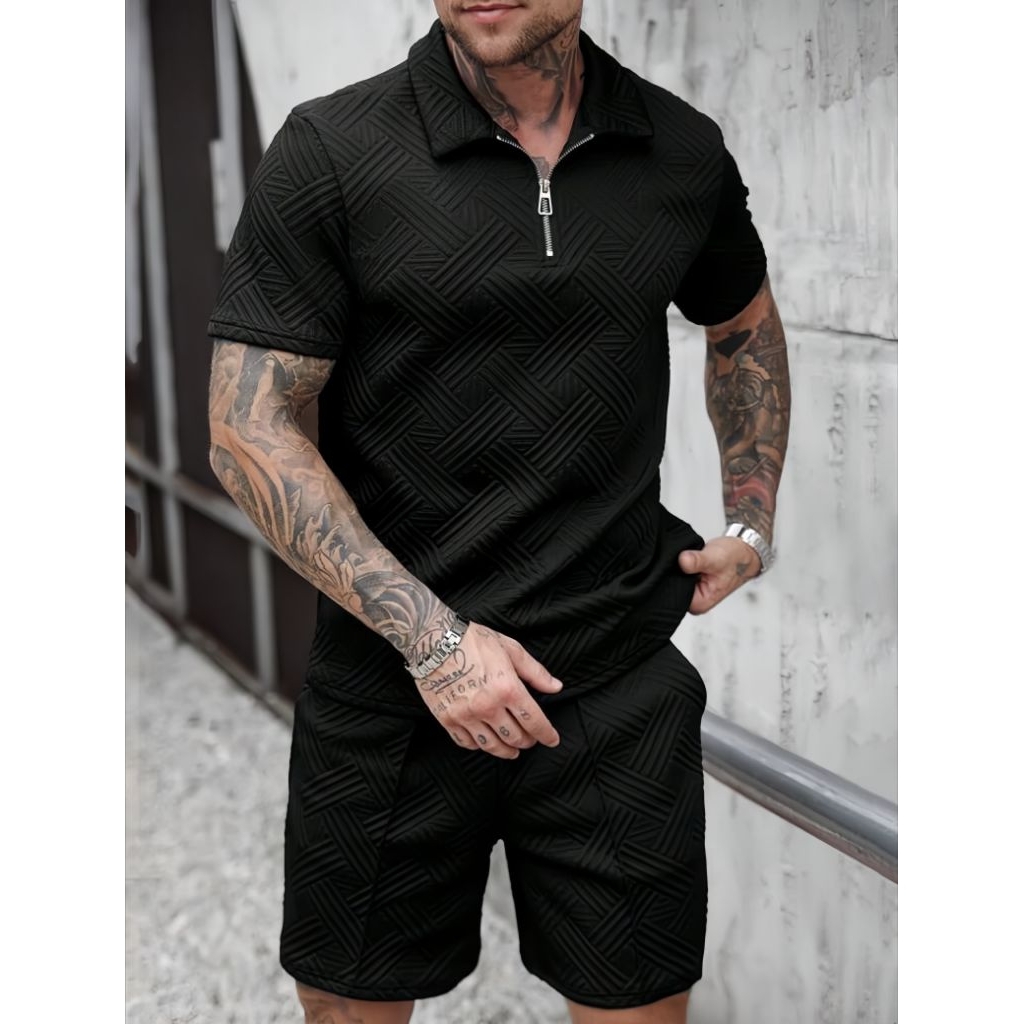 POLO SHIRT ONESET SETELAN KEREN PRIA UNISEX SET CELANA KNIT PREMIUM IMPORT KAOS KERAH KASUAL CASUAL 