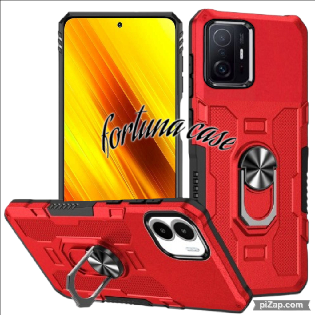 Casing  XIAOMI MI 11T XIAOMI MI 11T PRO Hard Case Ring Armor Robot Case Kickstand Hybrid Ring Holder