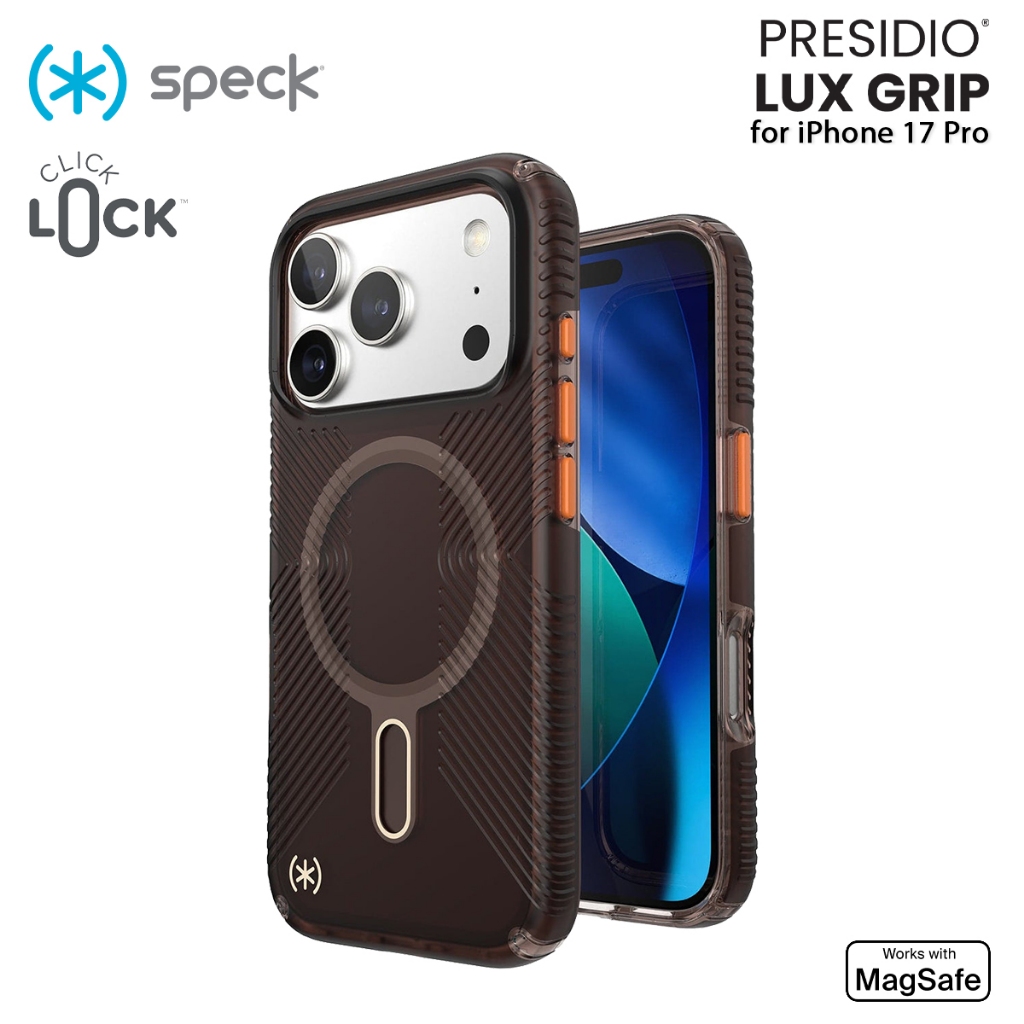 Casing iPhone 17 Pro Speck Presidio Lux Grip + Mist MagSafe with ClickLock Protective Case - Luxury 