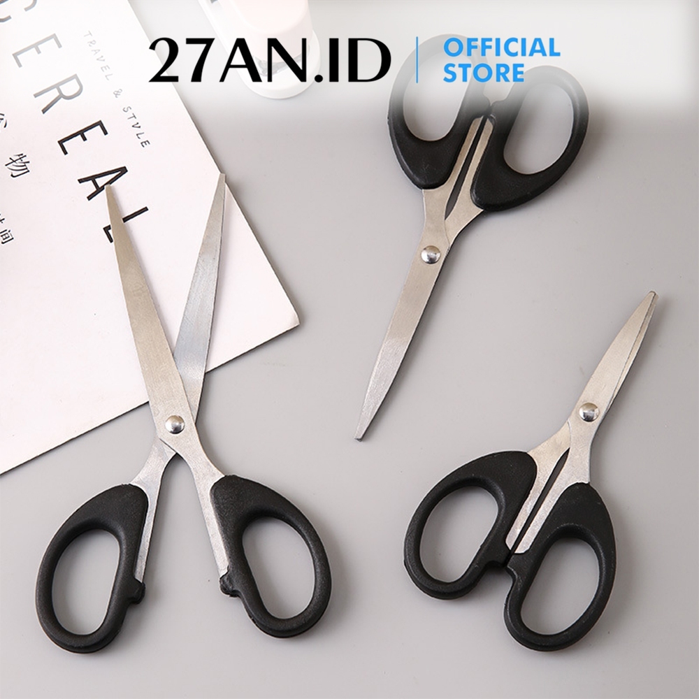 (27AN.ID) Gunting Kertas Hitam Stainless Steel H1055 Super Tajam Gunting Rambut Ukuran Besar Sedang 