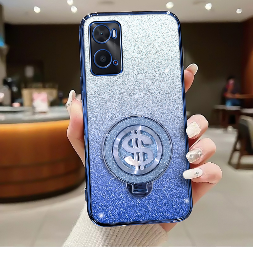 Case Glitter For Realme 9i Softcase Stand Mewah Terbaru Silicone Luxury