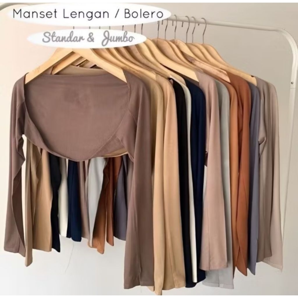 Manset Lengan Sambung/Manset Bolero Lengan panjang/Manset Uniqlo Kaos rayon
